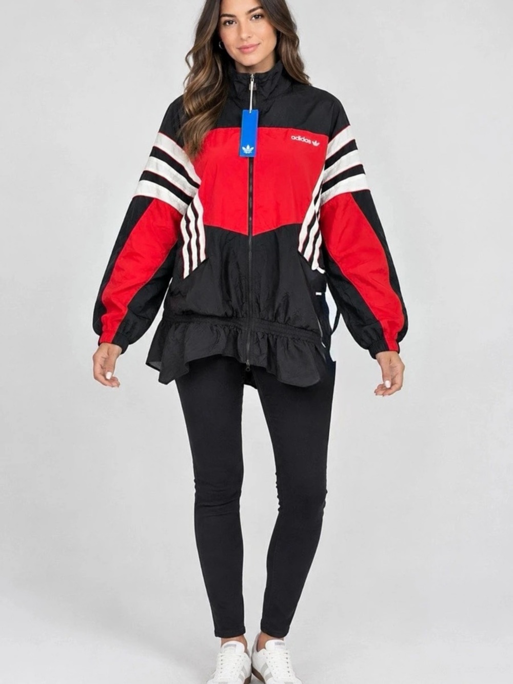 Adidas Originals Santiago TT Track Jacket Black Red White Size L NWT